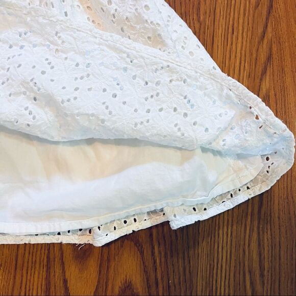 Gymboree White Cotton Eyelet Dress Lined Size 3 T Adjustable Straps - Picture 8 of 8